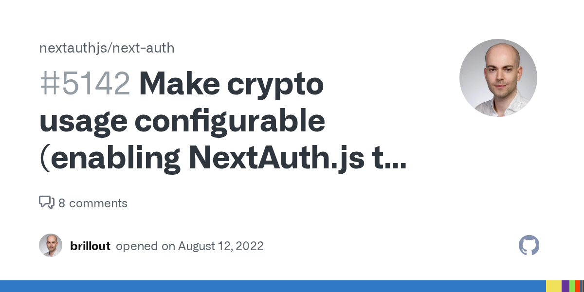 Make crypto usage configurable (enabling NextAuth.js to be used in ...