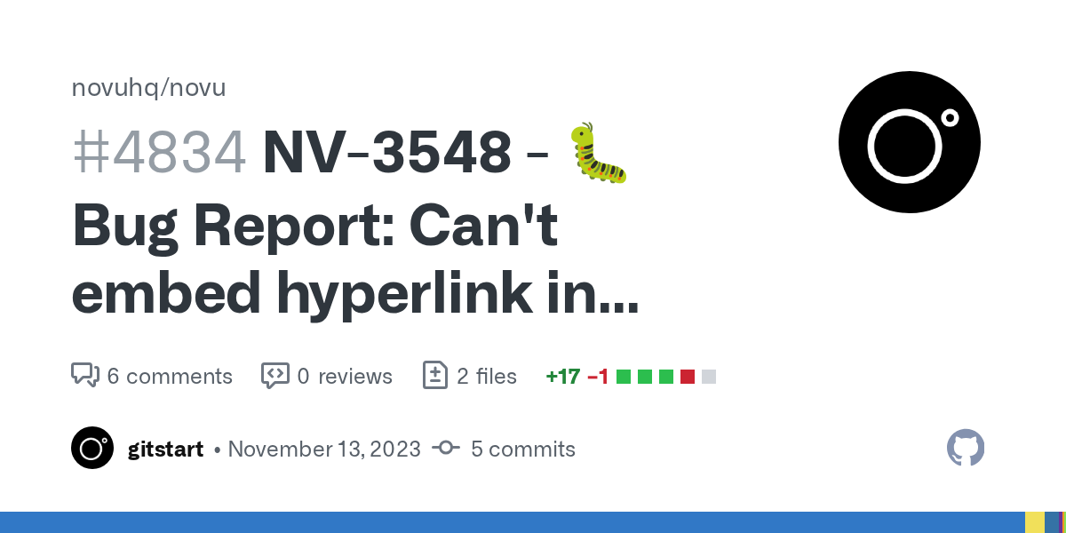 NV-3548 - π Bug Report: Can't embed hyperlink in Slack message by g...