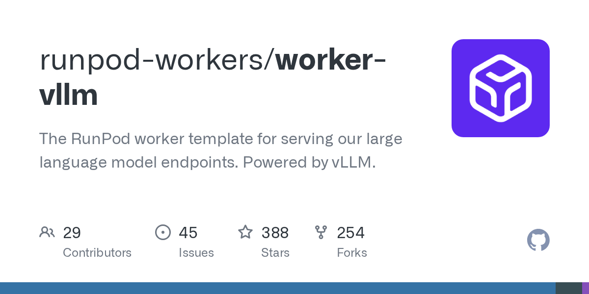 GitHub - runpod-workers/worker-vllm: The RunPod worker template for...