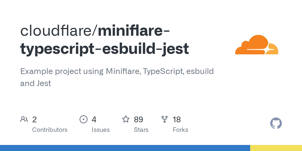 GitHub - cloudflare/miniflare-typescript-esbuild-jest: Example proj...