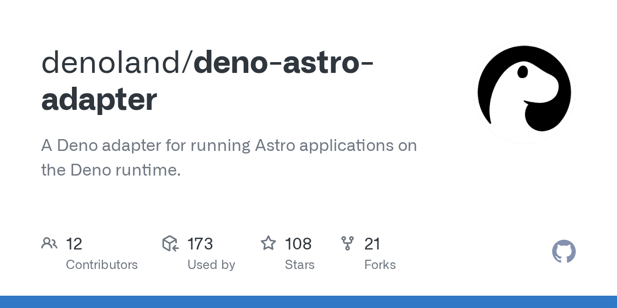 GitHub - denoland/deno-astro-adapter: A Deno adapter for running As...