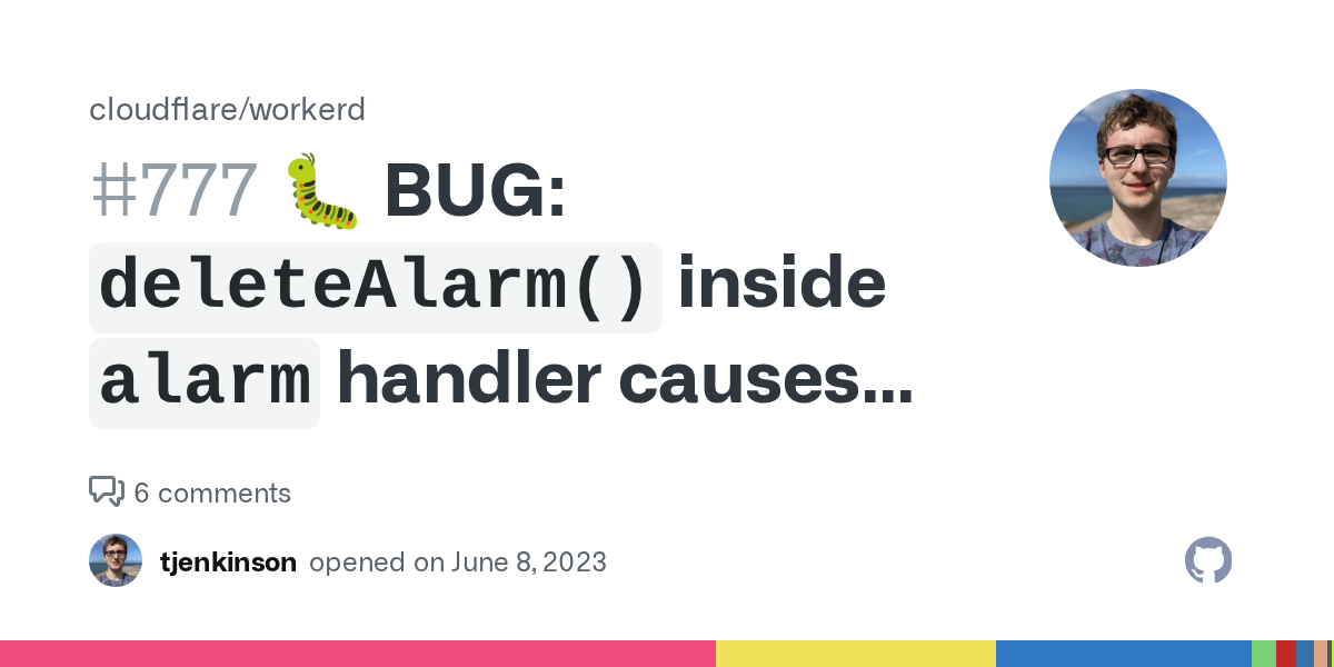 🐛 BUG: `deleteAlarm()` inside `alarm` handler causes seg fault · Is...