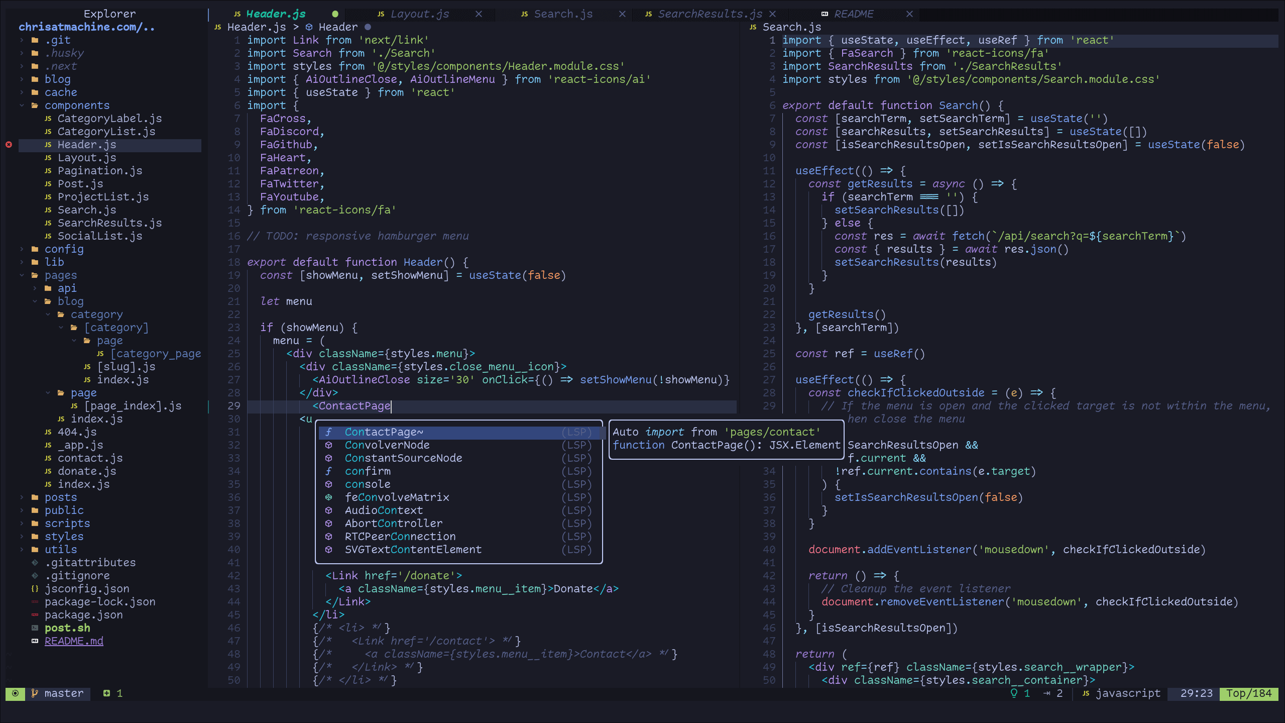 TypeScript | LunarVim