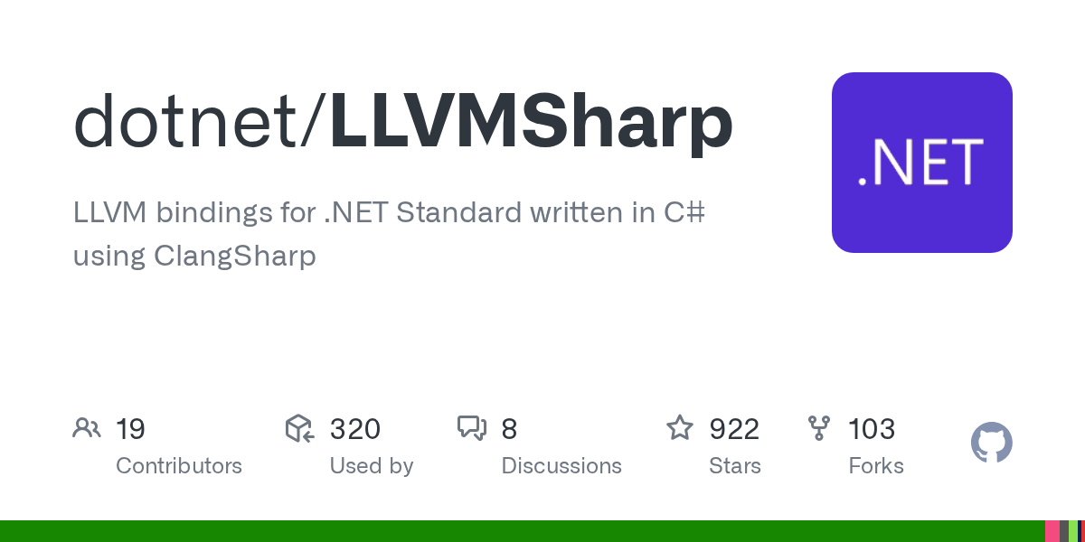 GitHub - dotnet/LLVMSharp: LLVM bindings for .NET Standard written ...
