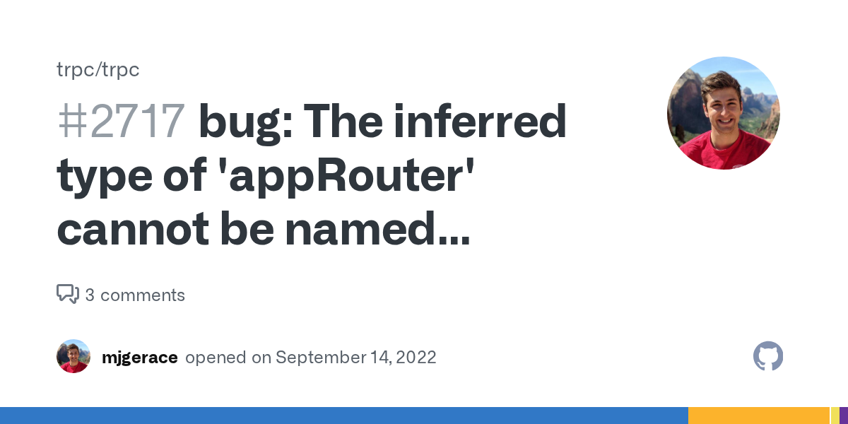 bug: The inferred type of 'appRouter' cannot be named without a ref...