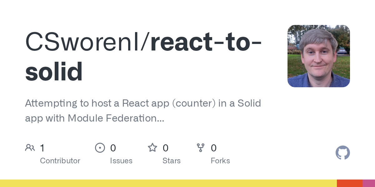 GitHub - CSworenI/react-to-solid: Attempting to host a React app (c...