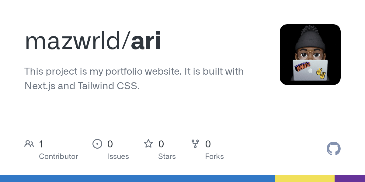 GitHub - mazwrld/ari: This project is my portfolio website. It is b...