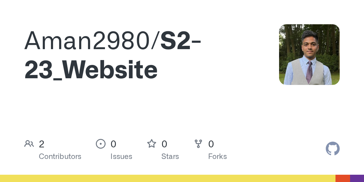 GitHub - Aman2980/S2-23_Website