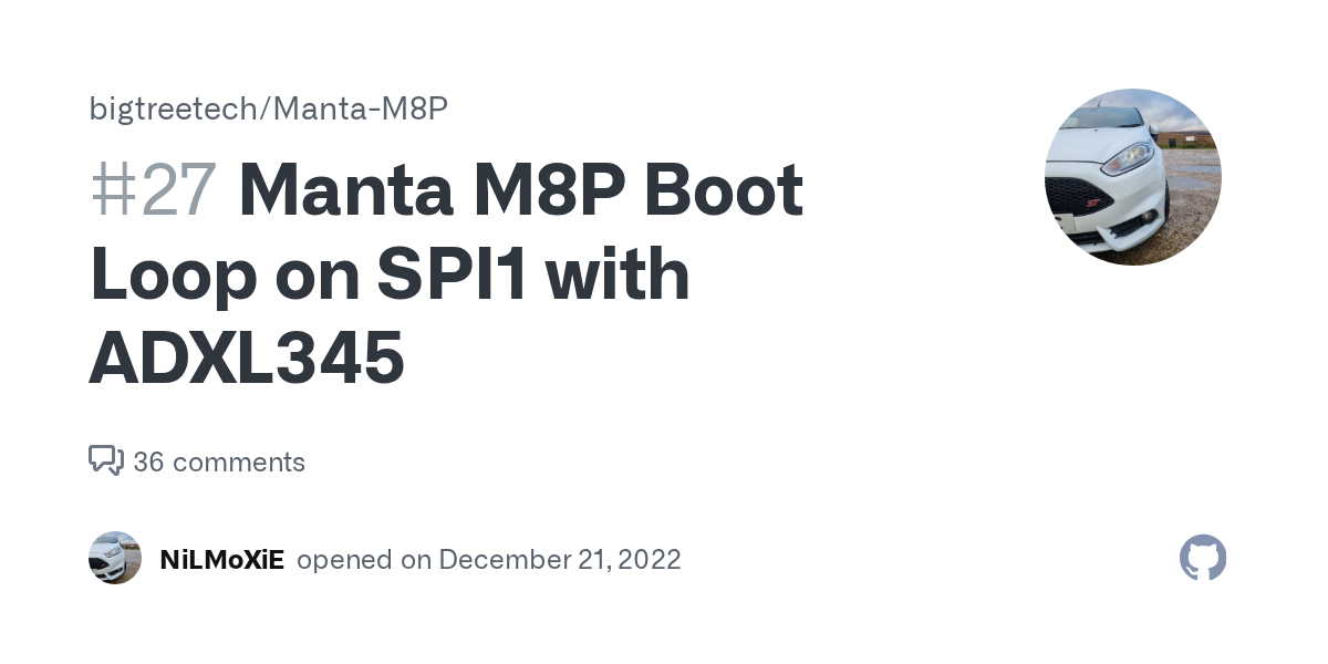Manta M8P Boot Loop on SPI1 with ADXL345 · Issue #27 · bigtreetech/...