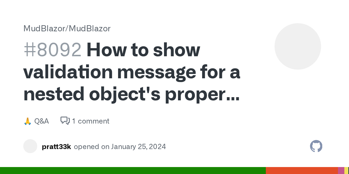 How to show validation message for a nested object's property in a ...