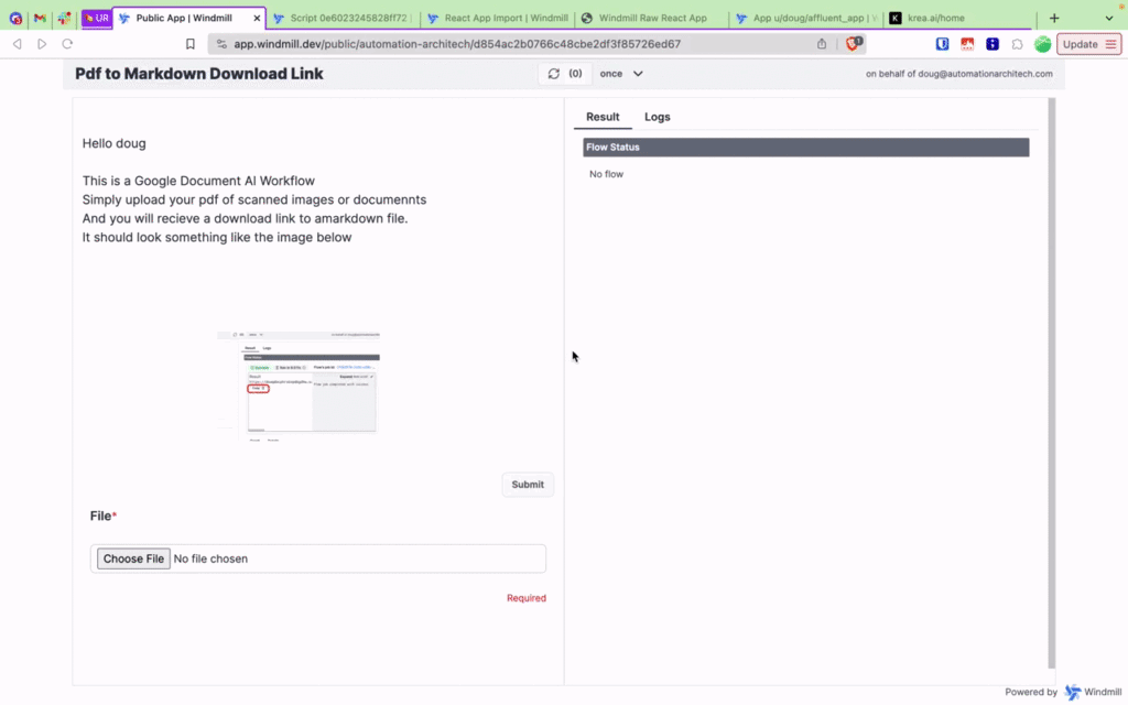 Best practices for calling Windmill flows from React development an...