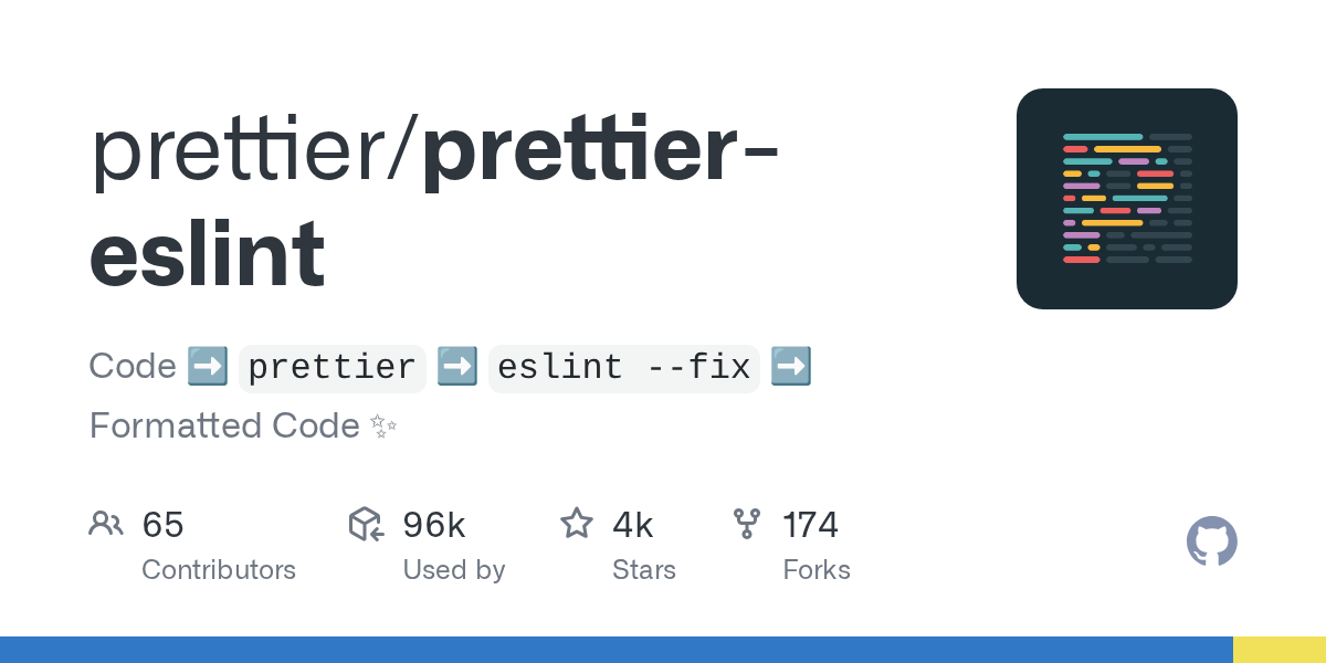 GitHub - prettier/prettier-eslint: Code prettier eslint --fix Forma...