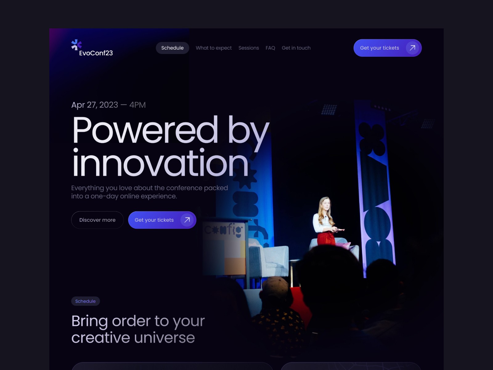 Evoconference – Conference/Event Template for Framer