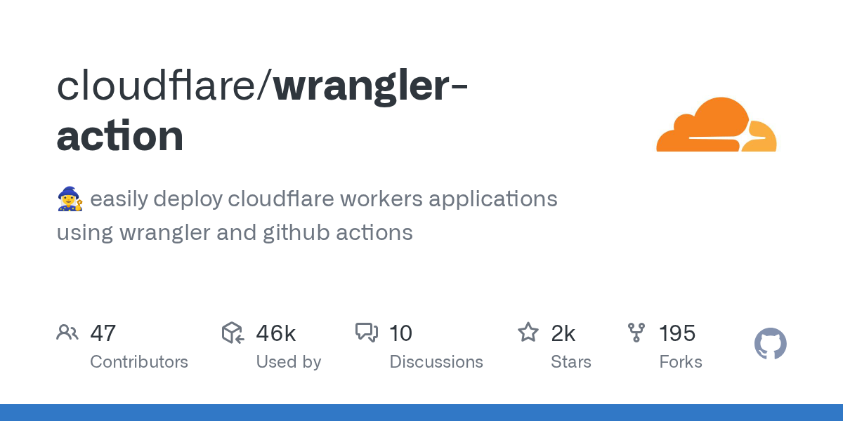 GitHub - cloudflare/wrangler-action: 🧙‍♀️ easily deploy cloudflare ...
