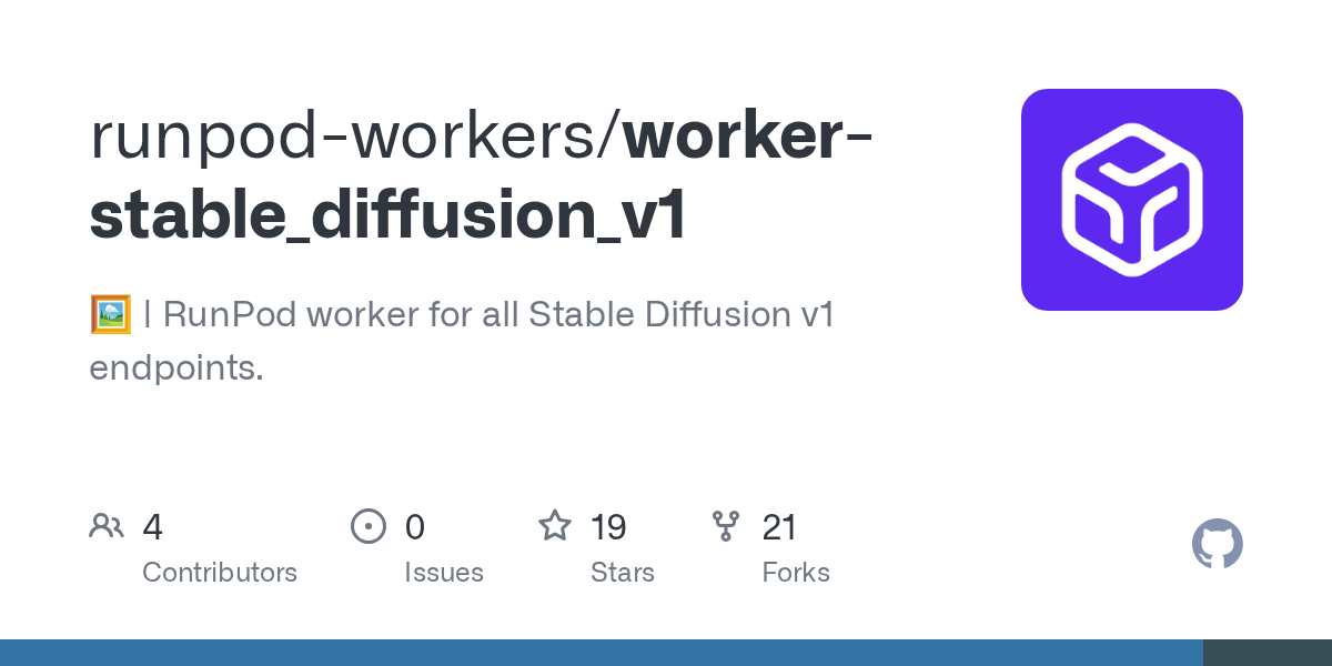 GitHub - runpod-workers/worker-stable_diffusion_v1: 🖼️ | RunPod wor...