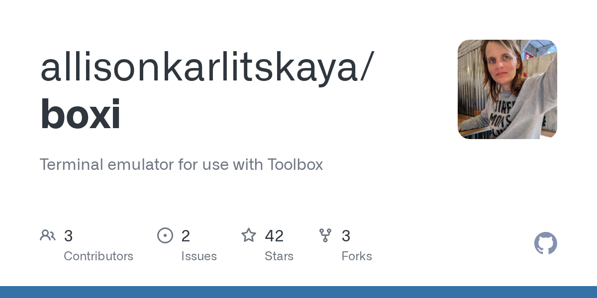 GitHub - allisonkarlitskaya/boxi: Terminal emulator for use with To...