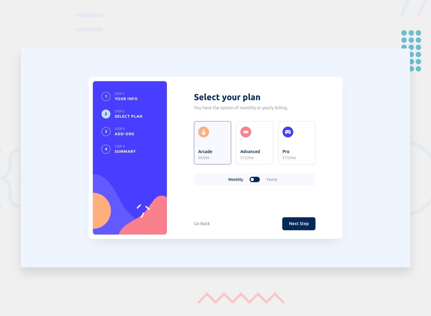Frontend Mentor | Multi-step form coding challenge
