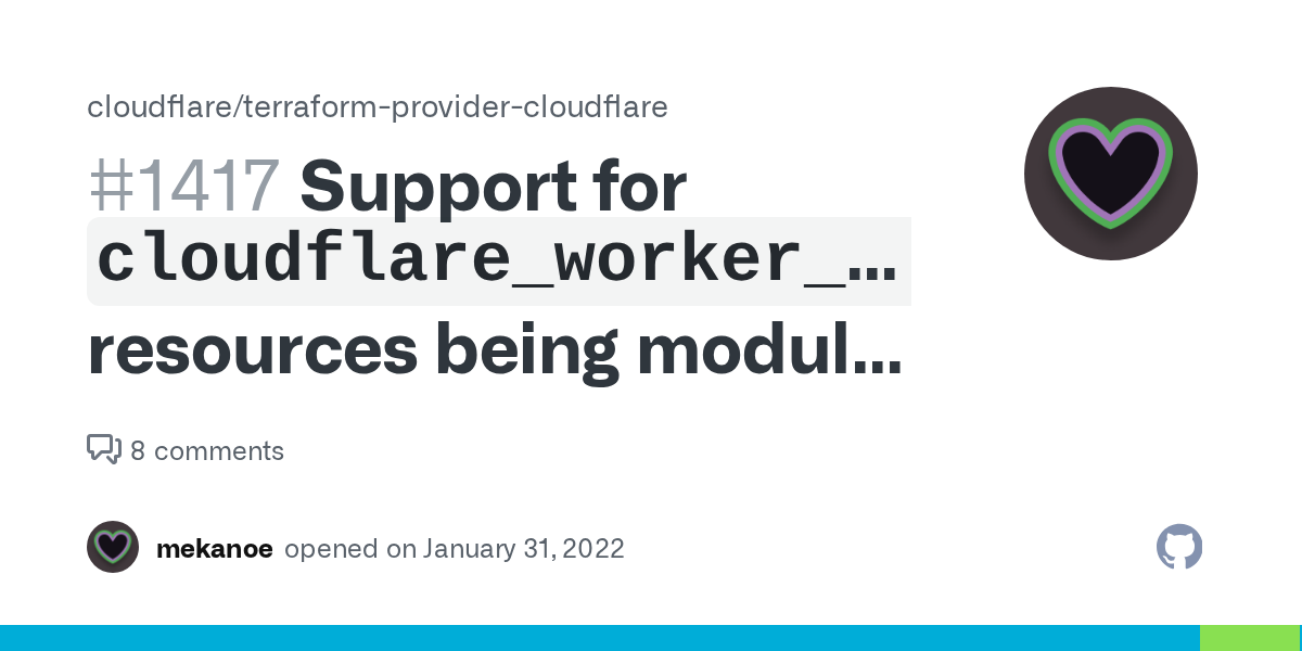 https://github.com/cloudflare/terraform-provider-cloudflare/issues/1417 ...