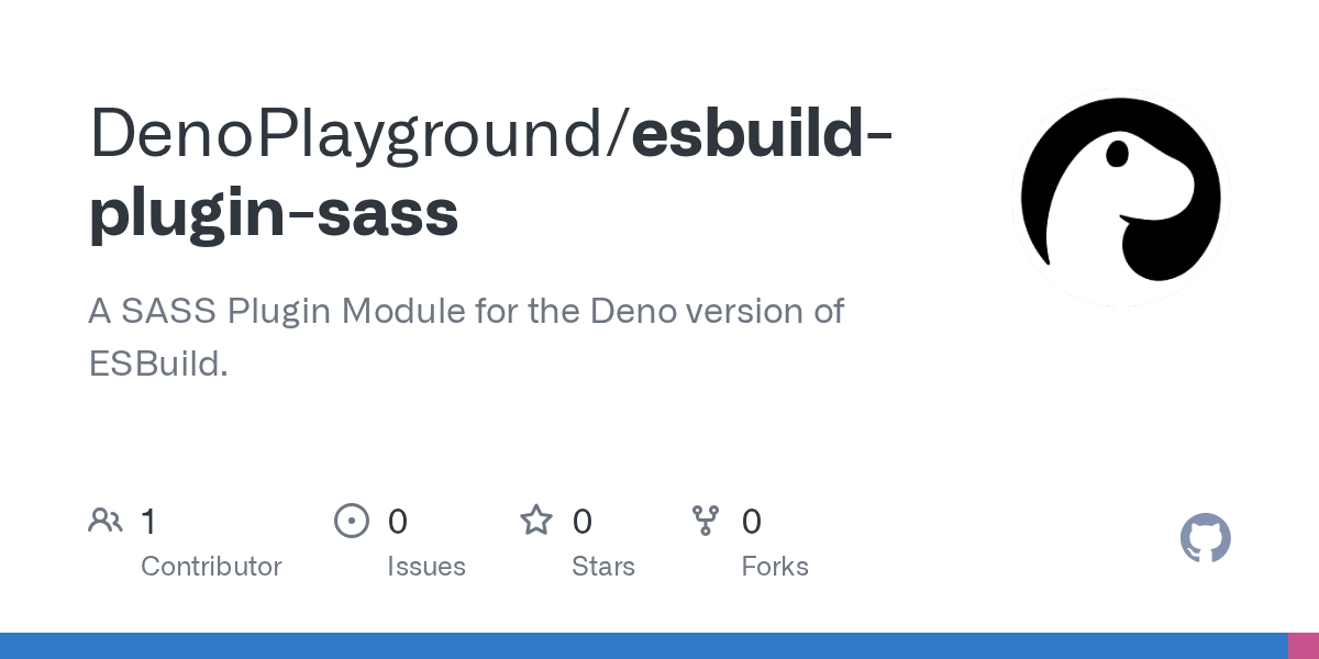 GitHub - DenoPlayground/esbuild-plugin-sass