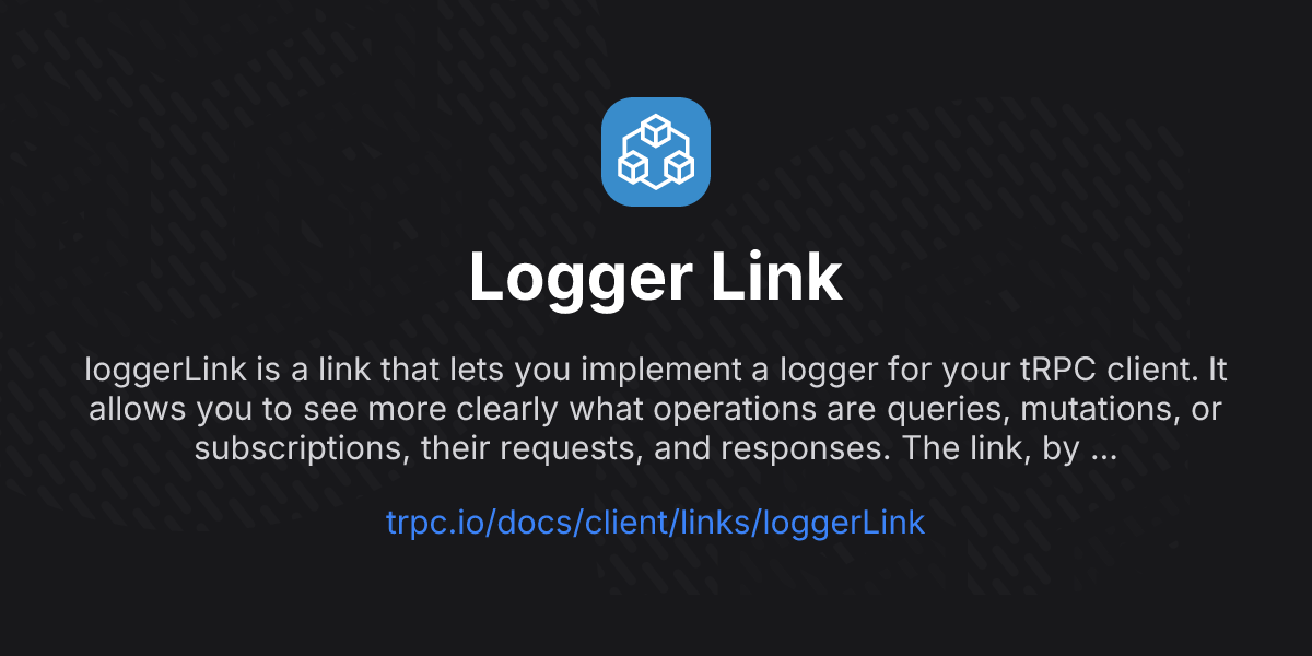 Logger Link | tRPC
