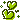 a gif of green hearts