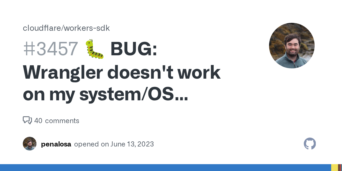 🐛 BUG: Wrangler doesn't work on my system/OS (provide a static buil...