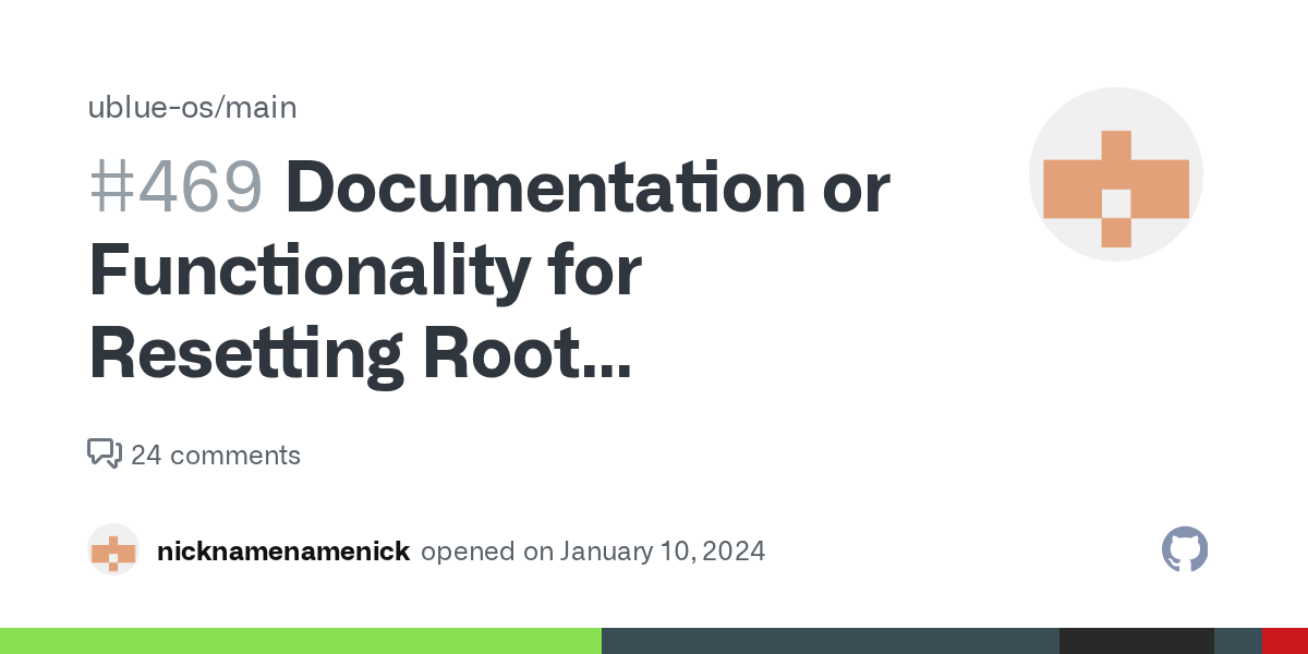 Documentation or Functionality for Resetting Root Password · Issue ...
