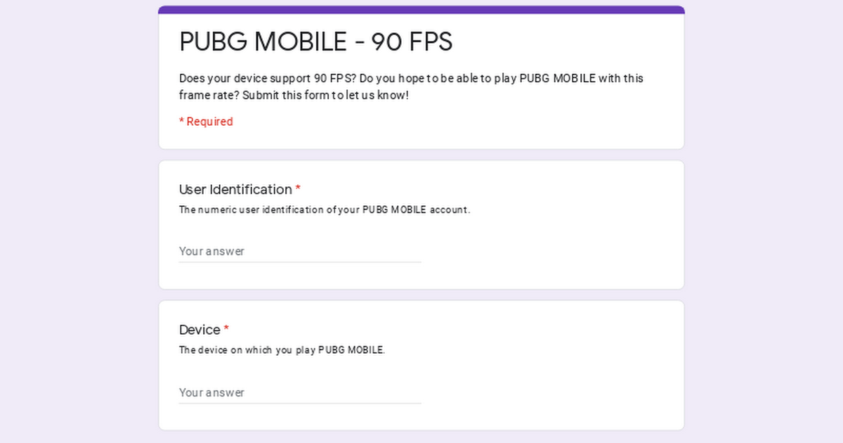 PUBG MOBILE - 90 FPS