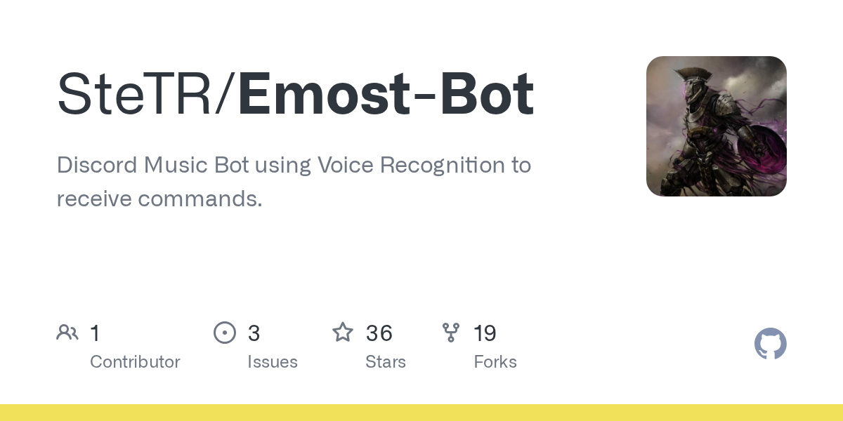 GitHub - SteTR/Emost-Bot: Discord Music Bot using Voice Recognition...