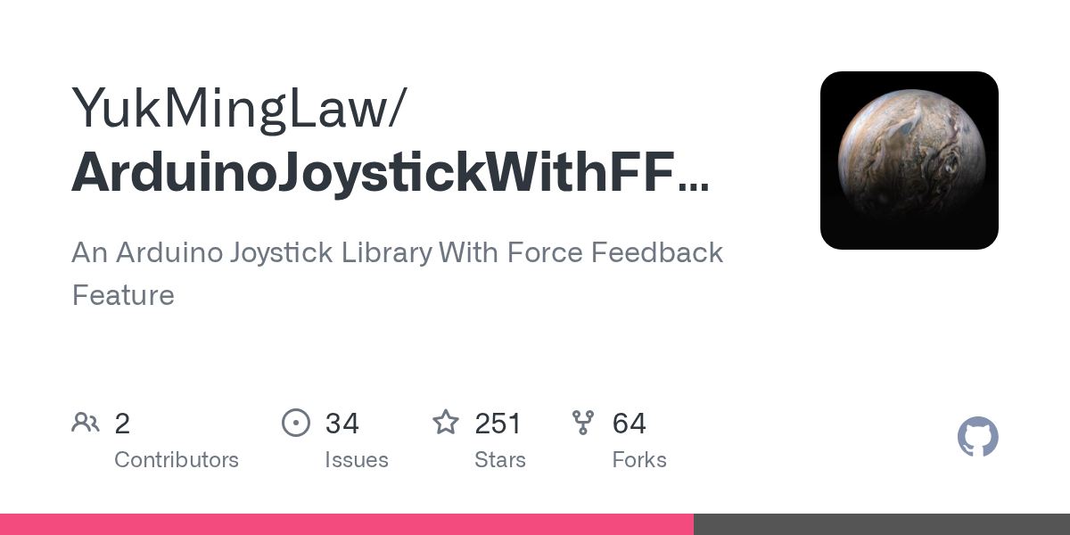 GitHub - YukMingLaw/ArduinoJoystickWithFFBLibrary: An Arduino Joyst...