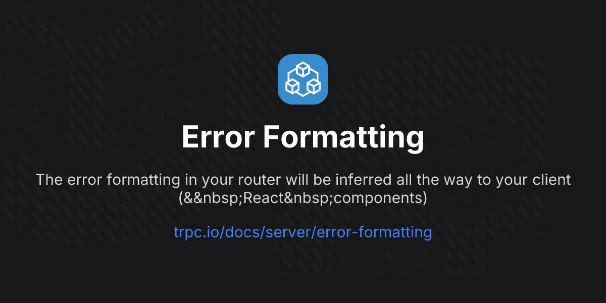 Error Formatting | tRPC