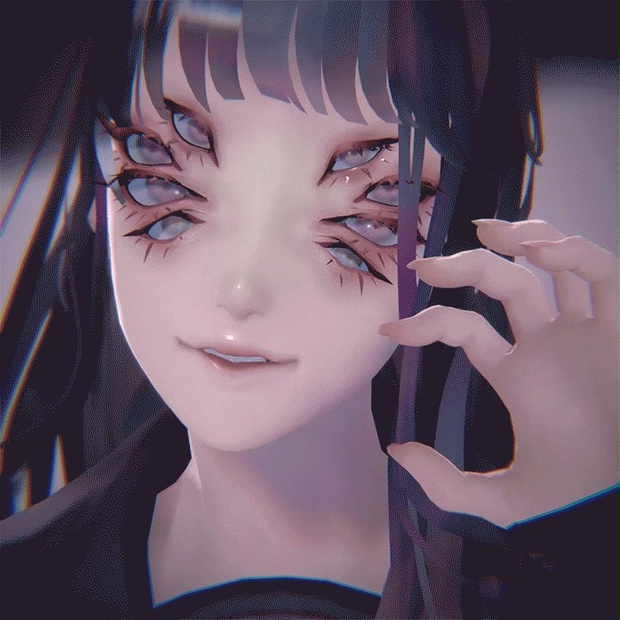 【3D Model】Spider Face [VRChat Avatar]